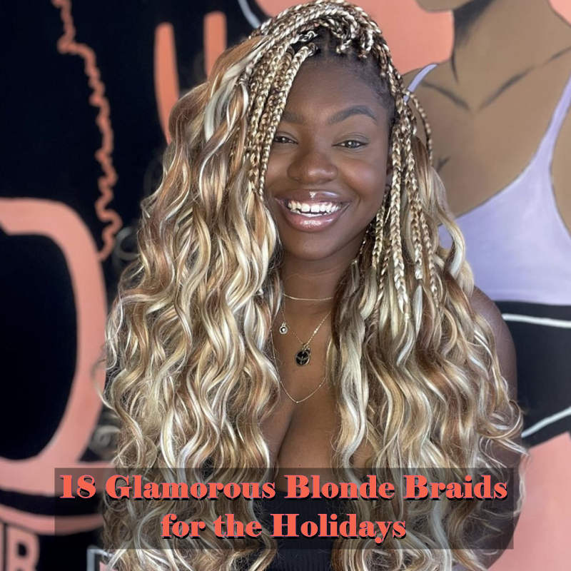 Long braided wavy hair with honey and blonde dimension
