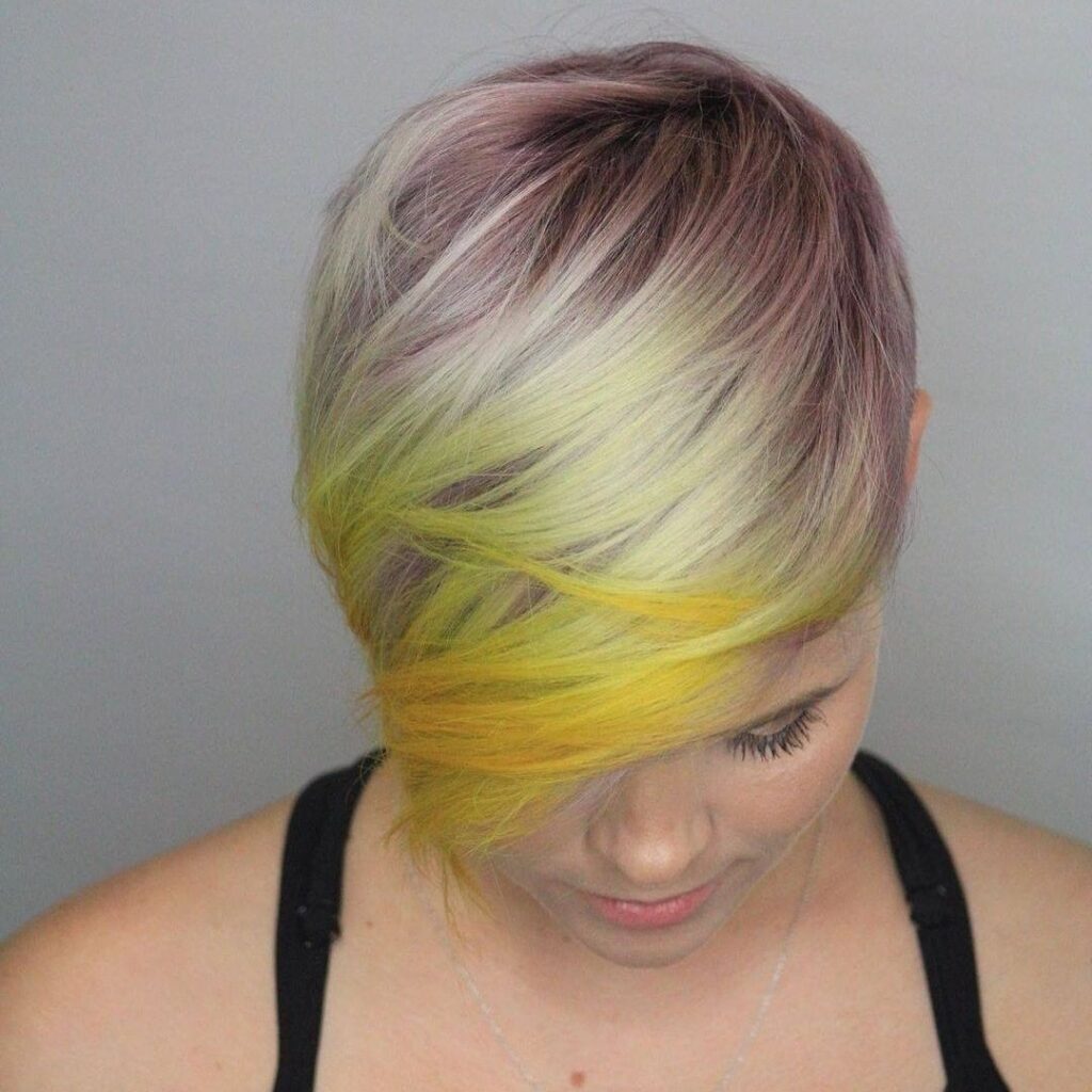 Colorful Pixie Cut With Gradient