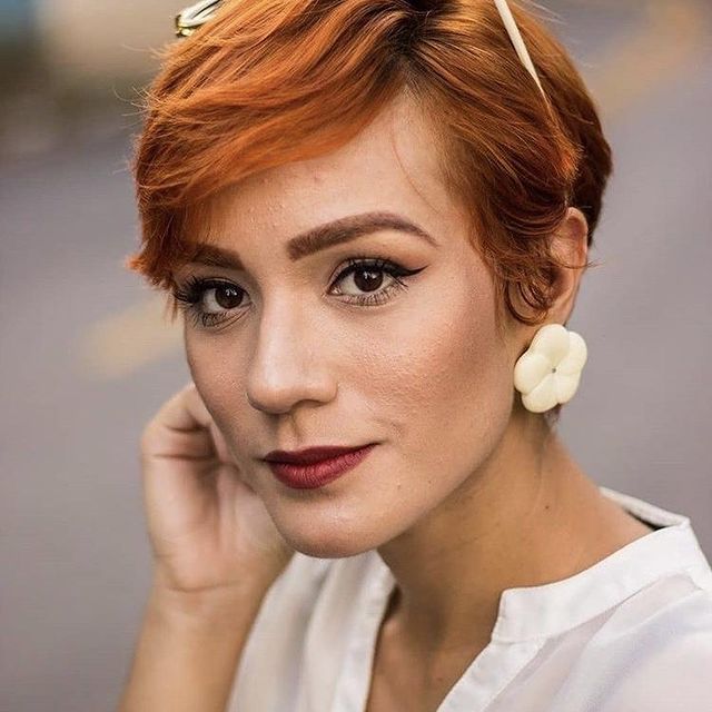 Copper Colored Pixie Haircut