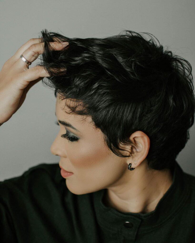 Messy Pixie Cut for Brunettes