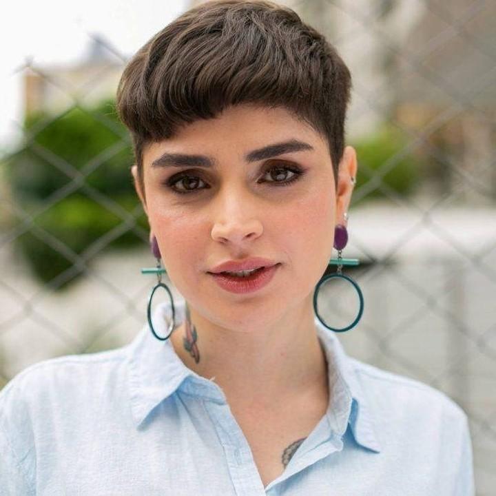 Natural Pixie Cut with Short Bangs