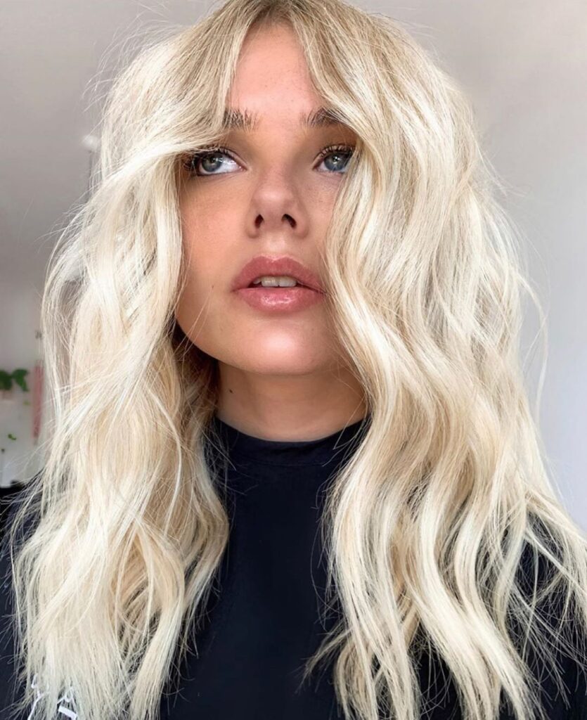 Platinum Blonde Hair with Highlights