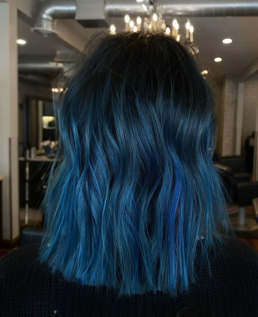 Black Blue Hair Ombre