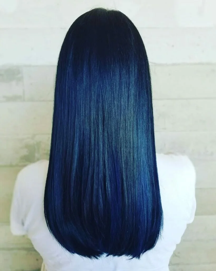 Dark Blue Black Hair