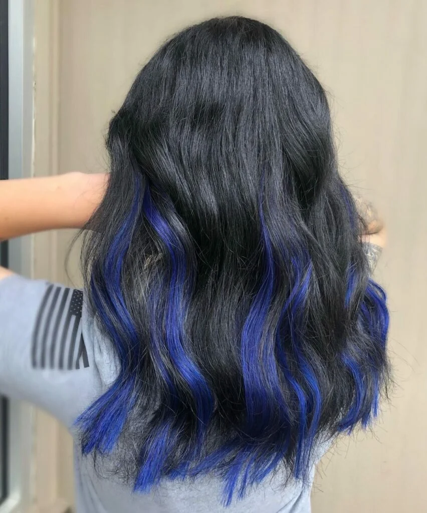 Cold Blue Black Balayage