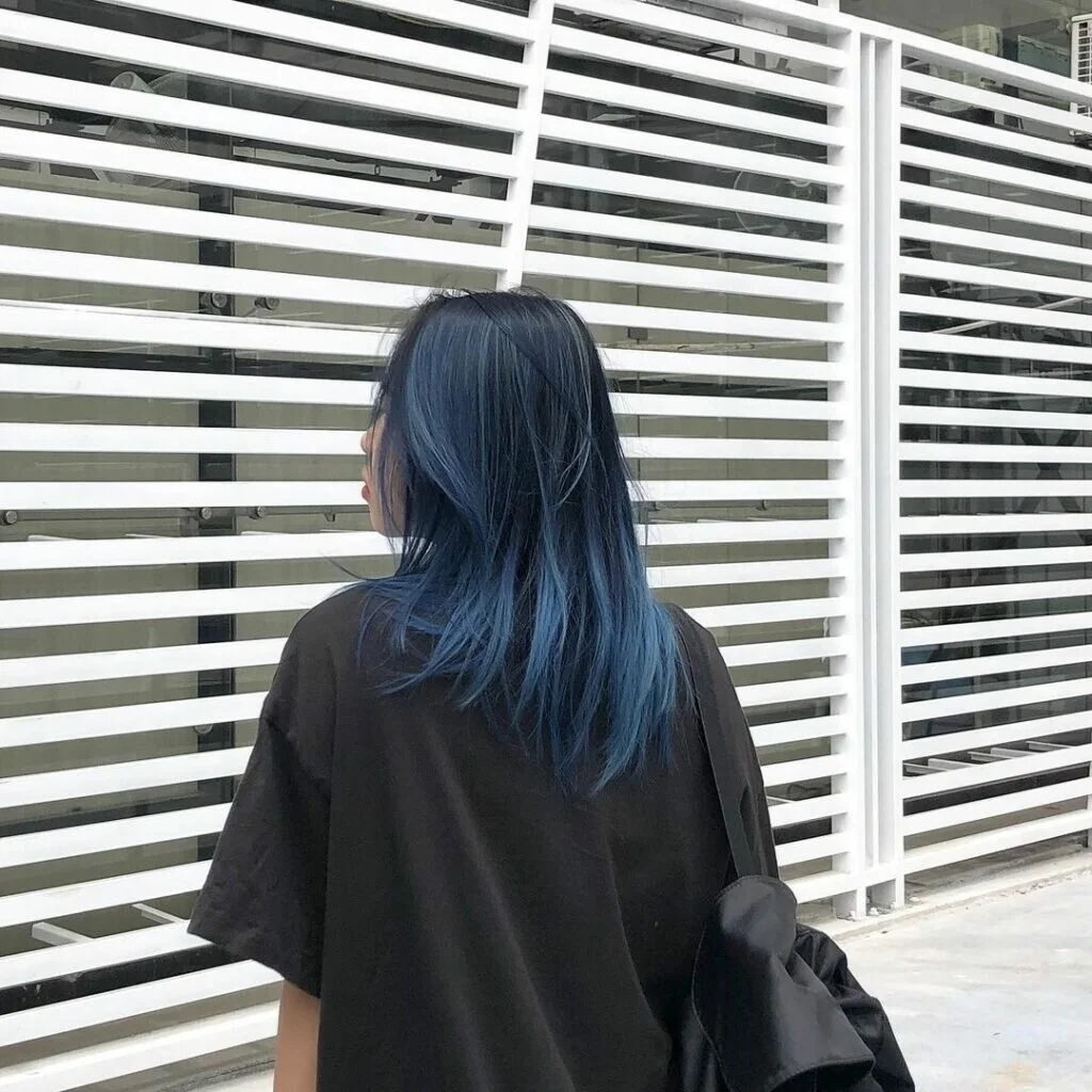 Ink Blue Black Hair Color