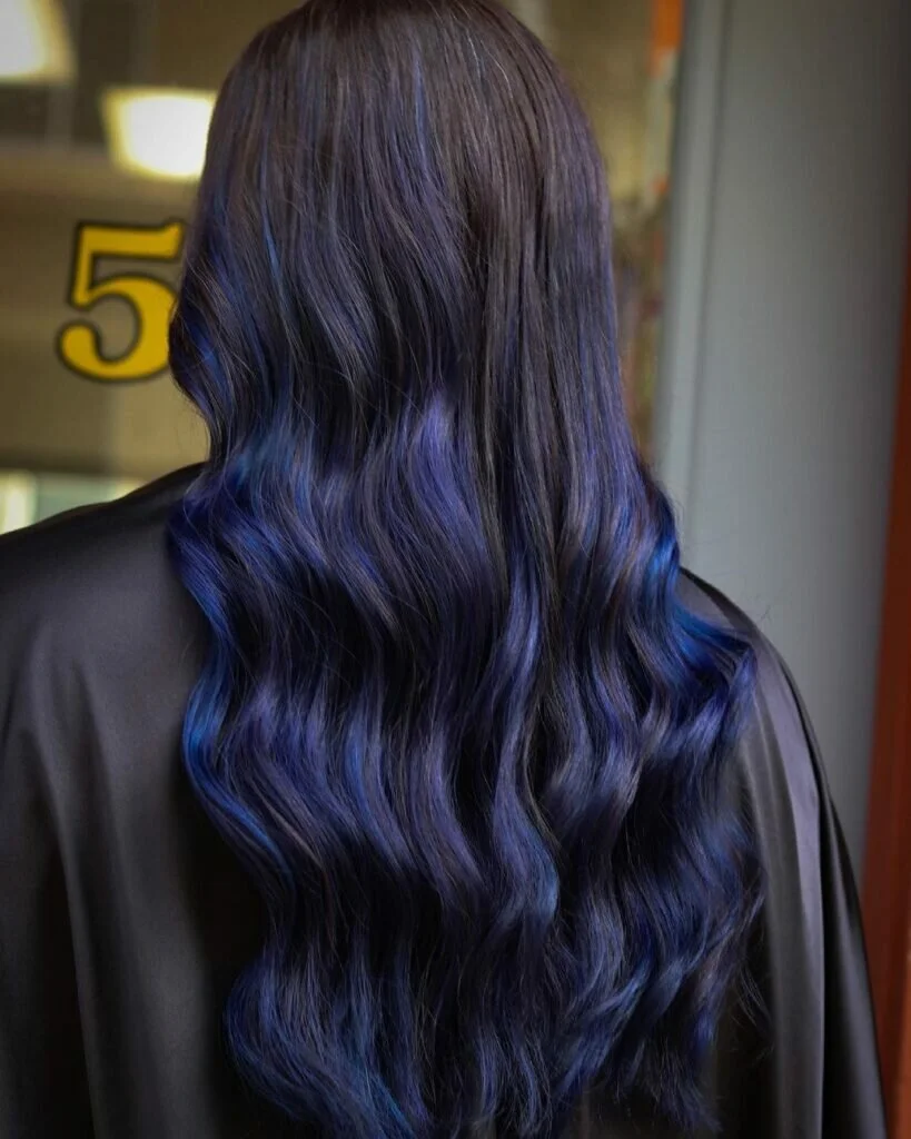 Magical Black Blue Hair Color