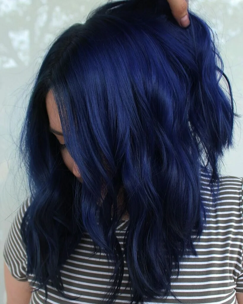 Blue and Black Hair Color