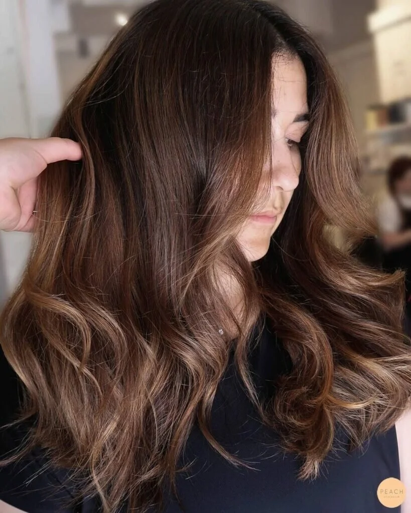 Brown Hair with Golden Highlights