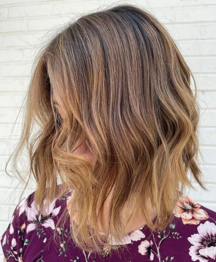 Golden Brown Hair with Blonde Highlights