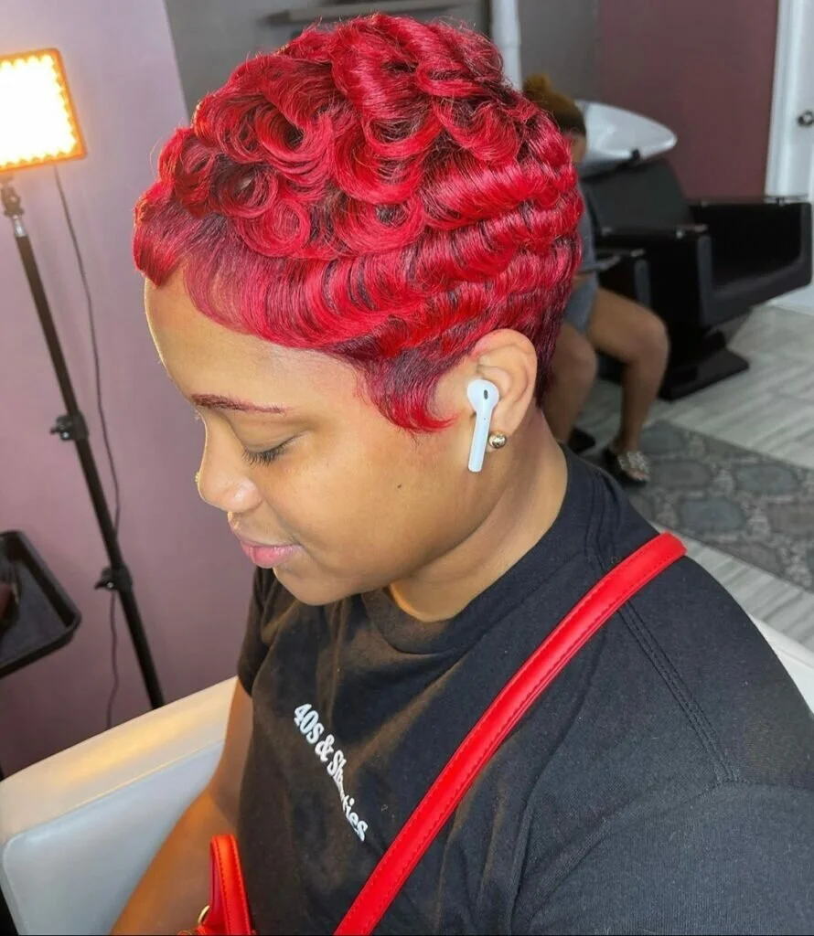 Red Finger Waves Hair Ideas