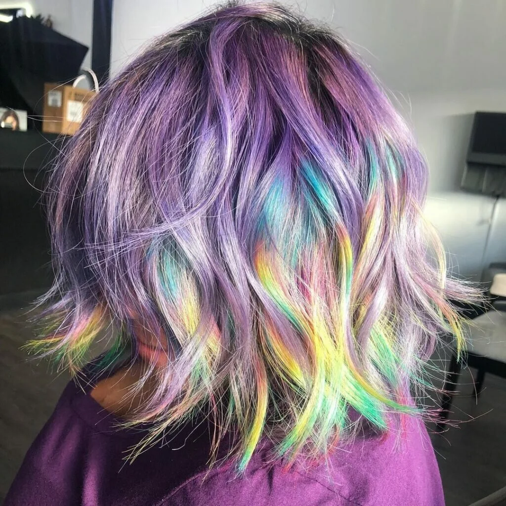 Colorful Wolf Cut