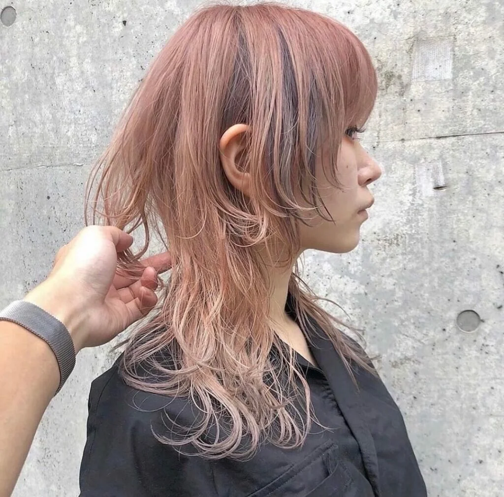 Rose Gold Wolf Cut