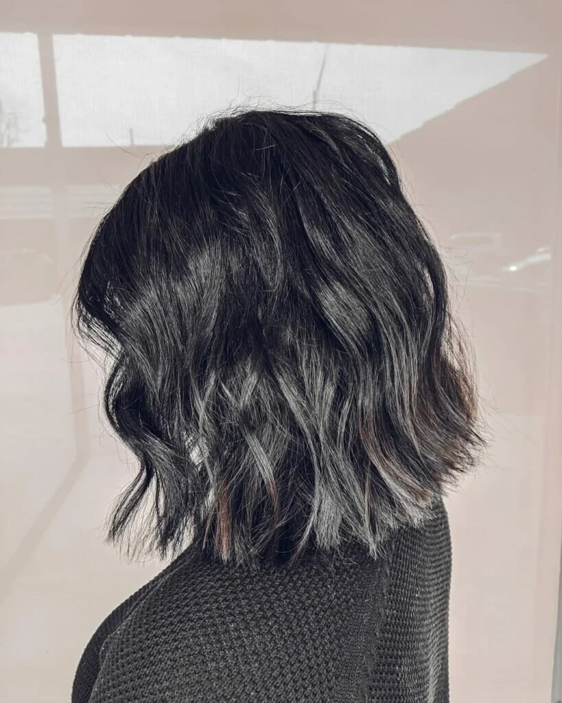 Black Shoulder Length Hair