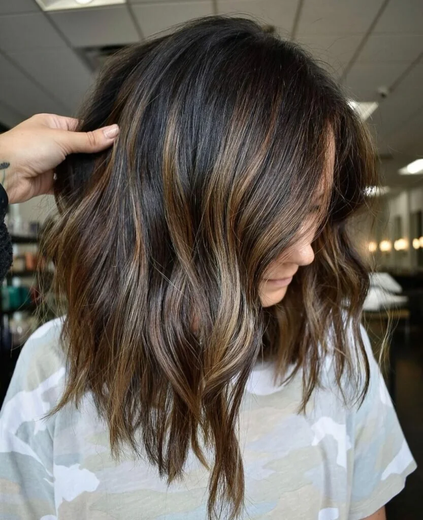 Shoulder Length Hair with Highlights