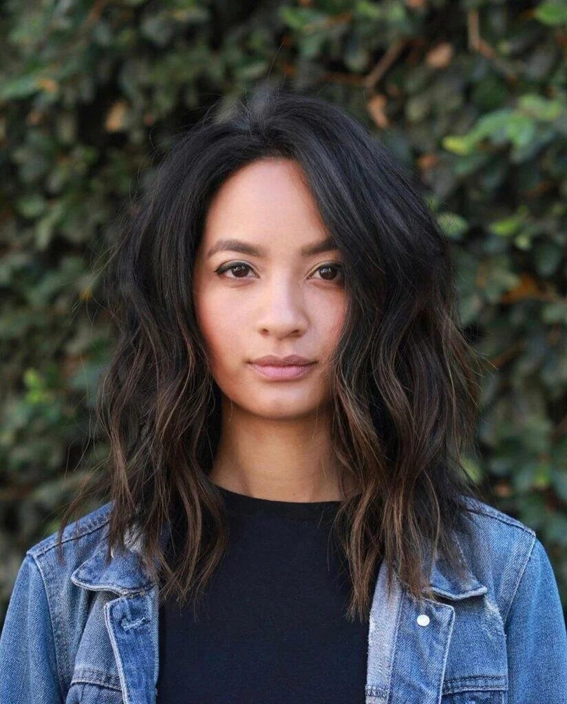 Wavy Shoulder Length Hair