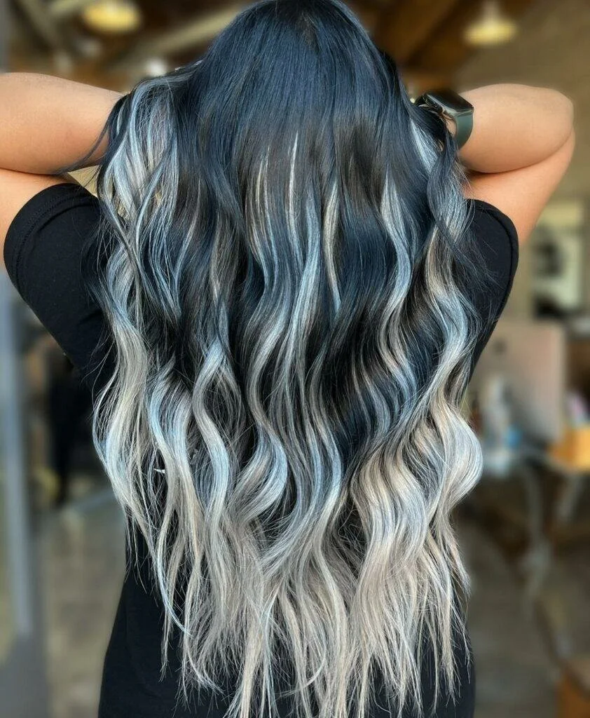 Black and Silver Hair Color