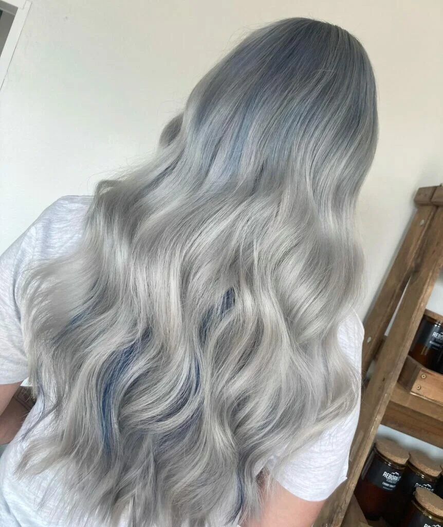 Icy Silver Hair Color