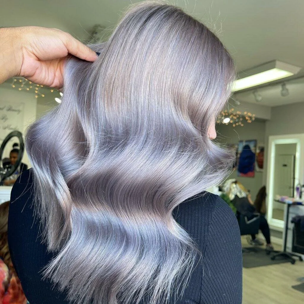 Silver Hair with Lavender