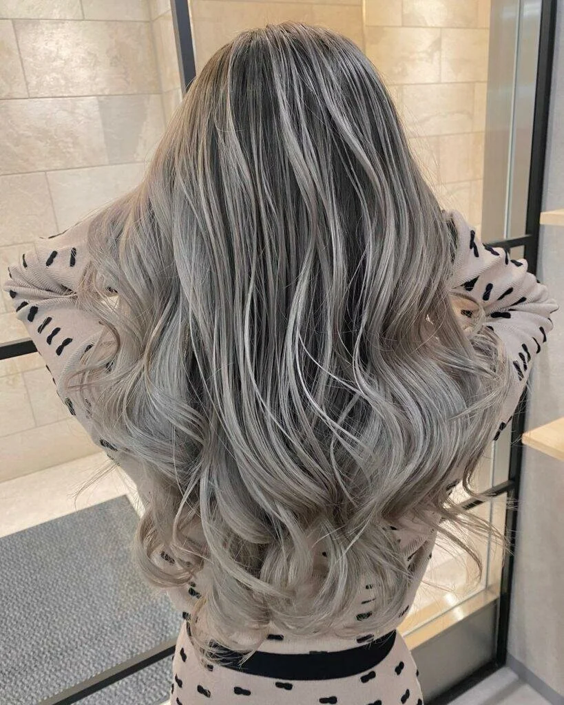 Blonde Hair with Silver Highlights